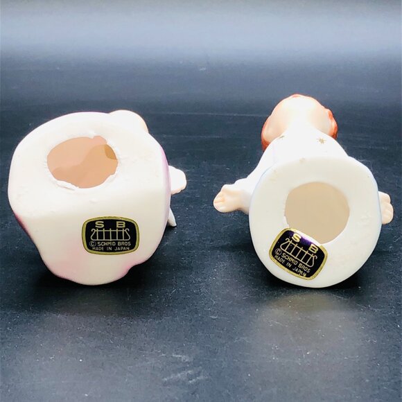 Vintage Schmid Bros Kissing Angel Figurines: 60s Kitsch Christmas Decor - Picture 8 of 11